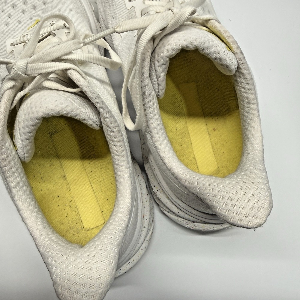 Hoka One One Clifton 9 Womens 9.5 B White Yellow Running Shoes Sneakers - Picture 12 of 16